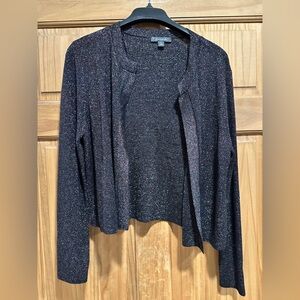 Ann Taylor Black Sparkle Cardigan